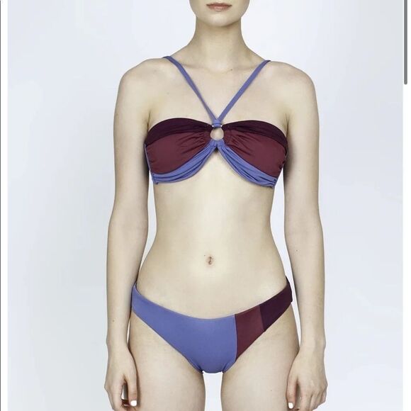 Seafolly Burgundy and Blue Bikini - Picture 1 of 13